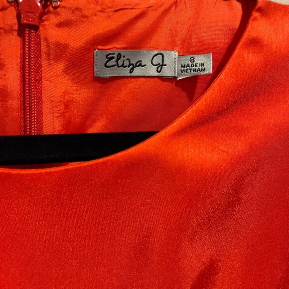 Eliza J Striped Silk Dress Size 8 - Picture 3 of 4